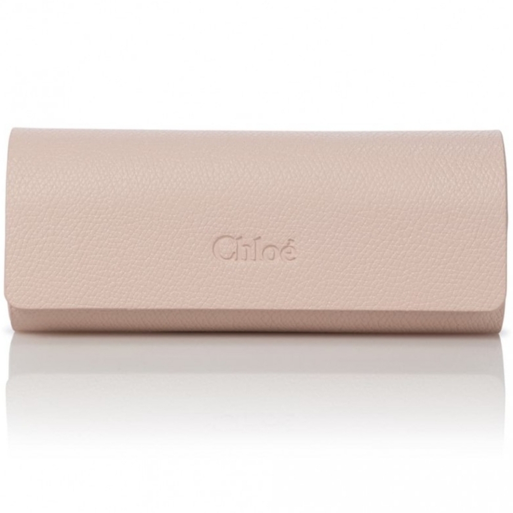 CHLOE CHL SEMI RIGID OPTICAL STANDART CASE BEIGE ON MAGNET HARD LEATHER